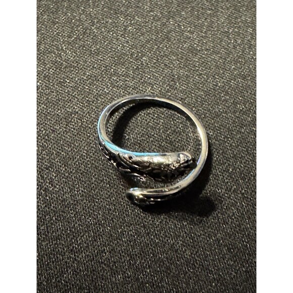 Size 6.5 Sterling Silver Bypass Ring - Picture 2 of 4